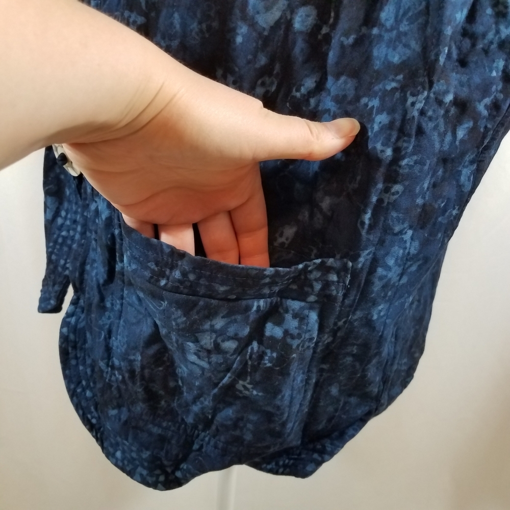 Hand Made Reversible Blue Vest - Picture 7 of 11